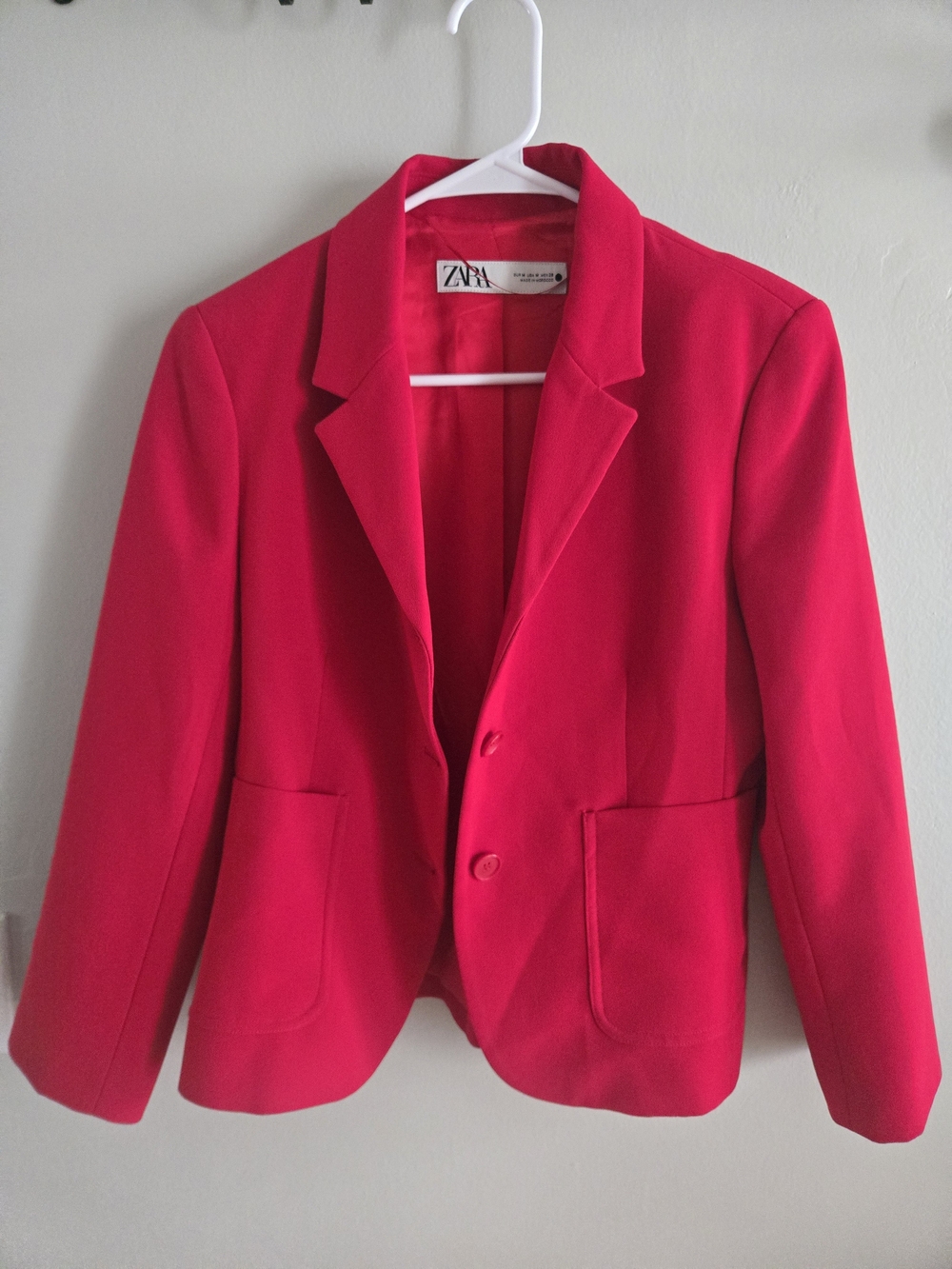 Zara Red Tailored Blazer